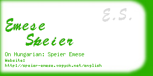 emese speier business card